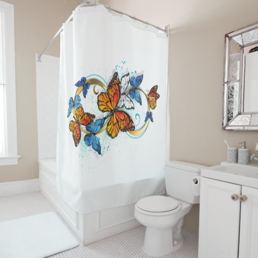 Infinity of Monarch Butterflies Duschvorhang (Beispiel)