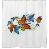 Infinity of Monarch Butterflies Duschvorhang (Vorderseite)