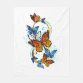 Infinity of Monarch Butterflies Fleecedecke (Vorderseite)