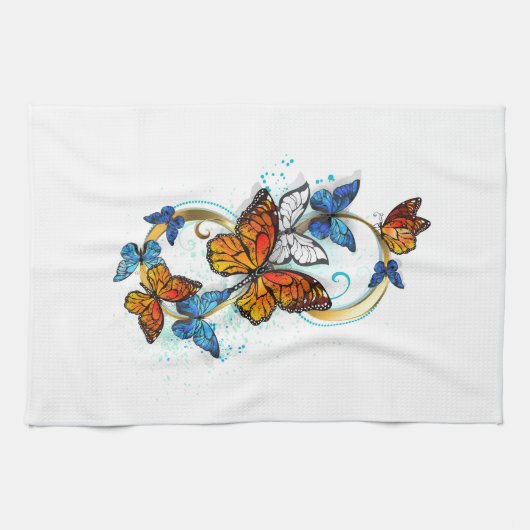 Infinity of Monarch Butterflies Geschirrtuch (Horizontal)