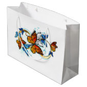 Infinity of Monarch Butterflies Große Geschenktüte (Rückseite Schrägansicht)