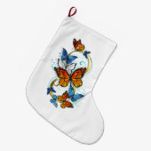 Infinity of Monarch Butterflies Großer Weihnachtsstrumpf (Vorderansicht (hängend))