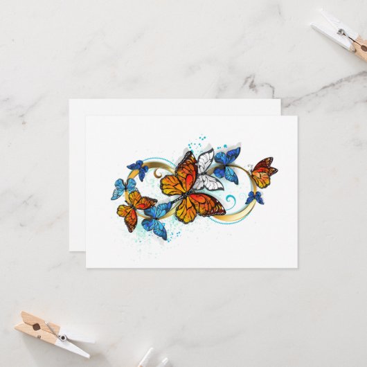 Infinity of Monarch Butterflies Karte (Vorderseite/Rückseite Beispiel)
