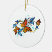 Infinity of Monarch Butterflies Keramik Ornament (Links)