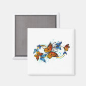 Infinity of Monarch Butterflies Magnet (Vorderseite/Rückseite)