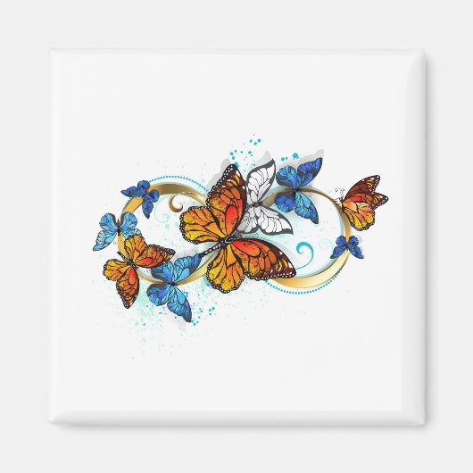 Infinity of Monarch Butterflies Magnet (Vorne)