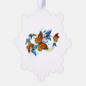 Infinity of Monarch Butterflies Ornament Karte (Linke Ecke)