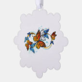 Infinity of Monarch Butterflies Ornament Karte (Linke Ecke)