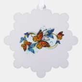 Infinity of Monarch Butterflies Ornament Karte (Rückseite)