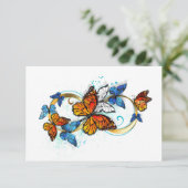 Infinity of Monarch Butterflies Save The Date (Stehend Vorderseite)