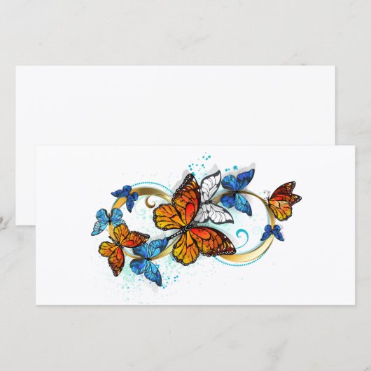 Infinity of Monarch Butterflies Save The Date (Vorne/Hinten)