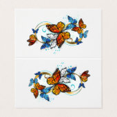 Infinity of Monarch Butterflies Visitenkarten (Außenseite Aufgefaltet)