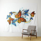 Infinity of Monarch Butterflies Wandteppich (Beispiel (Horizontal))