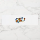 Infinity of Monarch Butterflies Wasserflaschenetikett (Einzelnes Label)