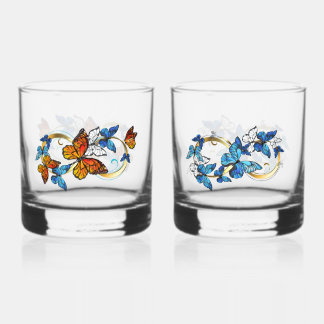 Infinity of Monarch Butterflies Whiskyglas