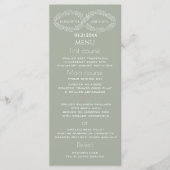 Infinity Salbei botanisch einfache romanische eleg Menükarte (Vorderseite)