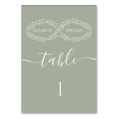 Infinity Salbei botanisch einfache romanische eleg Tischnummer (Rückseite)