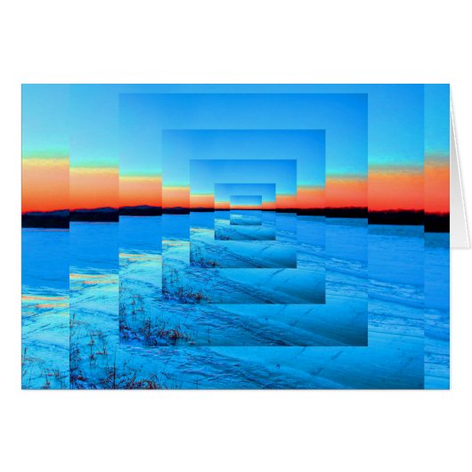Infinity-Schneegrußkarte (Vorderseite (Horizontal))