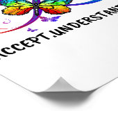 Infinity Sign Accept versteht Liebe Neurodius Poster (Ecke)