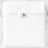 Infinity Sign Accept versteht Liebe Neurodius Runder Aufkleber (Tasche)