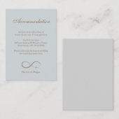 Infinity Sign Blue Wedding Hotel Enclosure Card Begleitkarte (Vorne/Hinten)