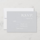 Infinity Sign Dusty Blue Gray White Wedding RSVP Einladung (Vorderseite)