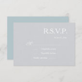 Infinity Sign Dusty Blue Gray White Wedding RSVP Einladung (Vorne/Hinten)