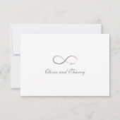 Infinity Sign Einzigartiges Gray Gold White Weddin Einladung (Vorderseite)
