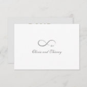 Infinity Sign Einzigartiges Gray Gold White Weddin Einladung (Vorne/Hinten)