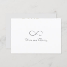 Infinity Sign Einzigartiges Gray Gold White Weddin Einladung