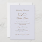 Infinity Sign Lilac Gray Einladung (Vorderseite)