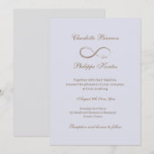 Infinity Sign Lilac Gray Einladung (Vorne/Hinten)
