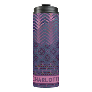 Infinity Star Artsy Navy und Rosa Anpassbar Thermosbecher