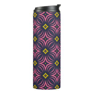 Infinity Stern - Marineblau und Pink Thermosbecher