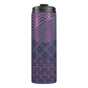 Infinity Stern - Marineblau und Rosa Thermosbecher