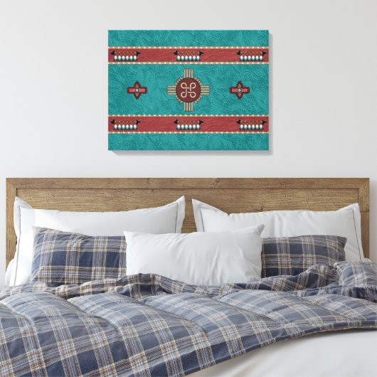Infinity Stretted Wrapped Canvas Print Leinwanddruck (Insitu (Schlafzimmer))