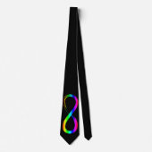 Infinity Symbol Lgbt Gay Pride Rainbow Black Krawatte (Vorderseite)