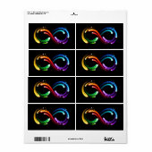 Infinity symbol of rainbow comets (Vorne)