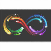 Infinity symbol of rainbow comets aufkleber (Vorderseite)