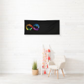 Infinity symbol of rainbow comets banner (Insitu)