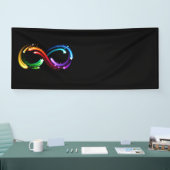 Infinity symbol of rainbow comets banner (Messe)