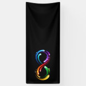Infinity symbol of rainbow comets banner (Vertikal)