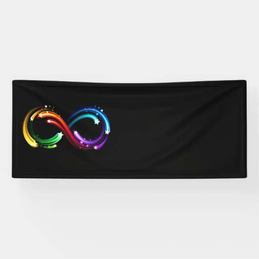 Infinity symbol of rainbow comets banner (Horizontal)