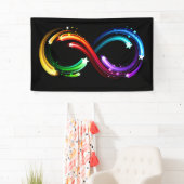 Infinity symbol of rainbow comets banner (Insitu)