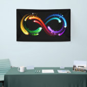 Infinity symbol of rainbow comets banner (Messeveranstaltung)