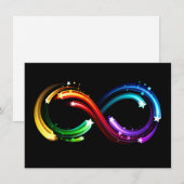 Infinity symbol of rainbow comets dankeskarte (Vorne/Hinten)
