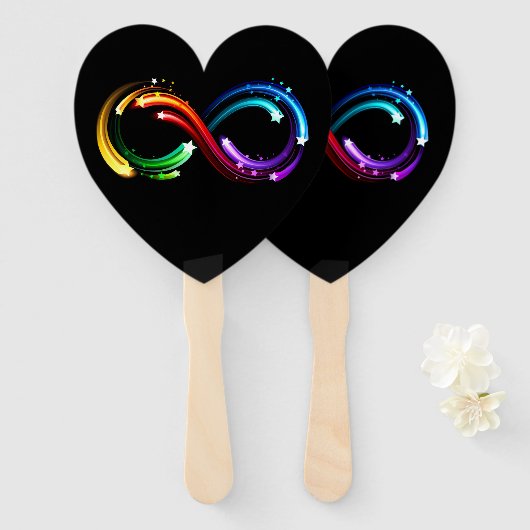 Infinity symbol of rainbow comets fächer (Vorne und Hinten)