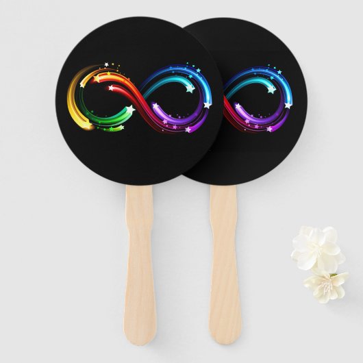 Infinity symbol of rainbow comets fächer (Vorne und Hinten)