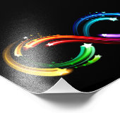 Infinity symbol of rainbow comets fotodruck (Ecke)