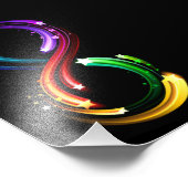 Infinity symbol of rainbow comets fotodruck (Ecke)
